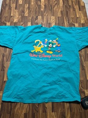 Vintage 2000 Walt Disney World Mickey Donald Goofy Pluto Souvenir Large Flaws